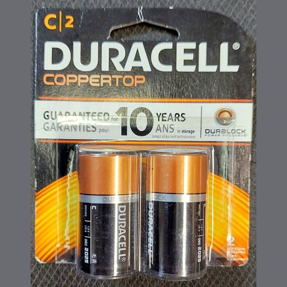 Duracell 8 Pack Lot Genuine Coppertop C Batteries, Made in USA